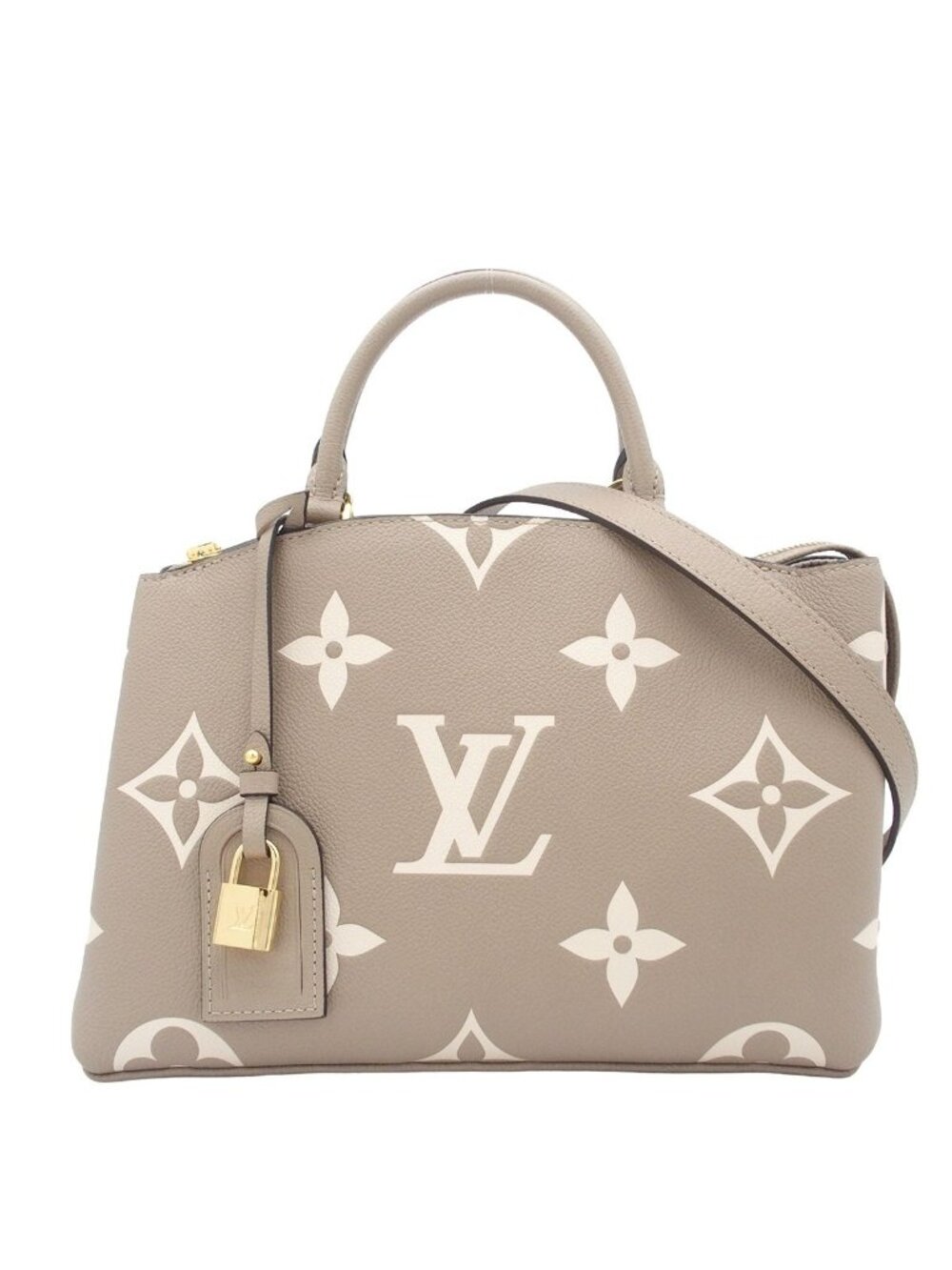 Louis Vuitton Petit Palais PM Tourterelle Cream Gray Leather 2-Way Shoulder Bag